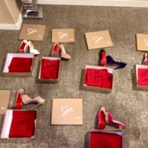 Saint Laurent Opyum YSL High Heel Sandals Red US7.5 E38+ - Picture 13 of 14